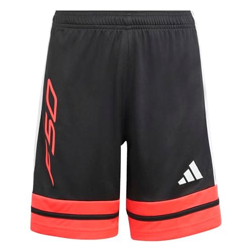 Image of adidas Unisex Kids F50 Shorts Kids, Black/Lucid red/White, 9-10 Years