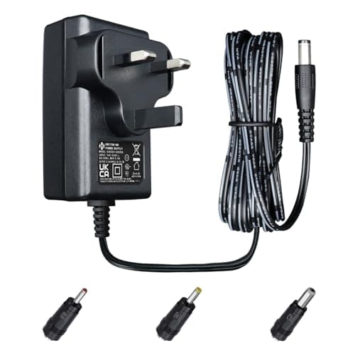 Image of UKCA 5Volt 2Amp 10W 1.8M Power Supply Adapter with 3 Tips, 2000mA 1000mA 500mA AC DC Switching Transformer 5.5x2.1mm Plug for Security Camera, Electrical Toys, Router, Digital Frame, TV Box, etc