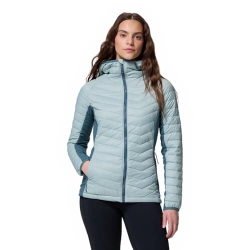 Image of Columbia Women's Powder Pass 2 Hybrid Hooded Jacket, Hooded Puffer Jacket, Crushed Blue/Everblue, M