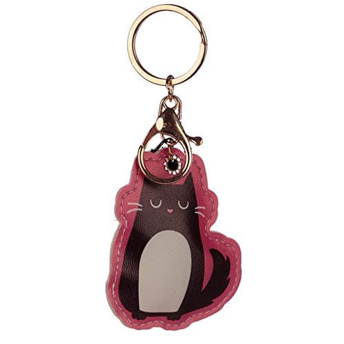 Image of Fun Leatherette Feline Fine Cat Keyring