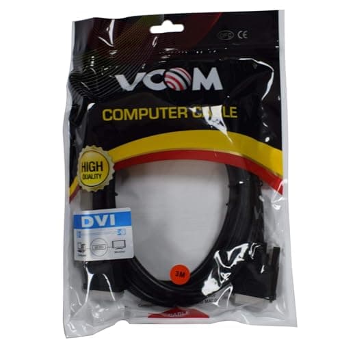 Image of VCOM DVI-D (M) to DVI-D (M) 3m Black Retail Packaged Display Cable