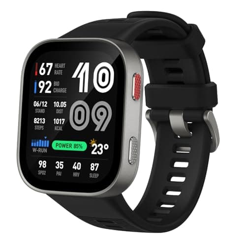Image of Amazfit Bip Max 50mm Smart Watch, 2.07" AMOLED Display, 20 Days Battery, GPS, 4GB Storage, Offline Maps, Hybrid Training, 150+ Sports, HYROX Mode, Fitness Tracker for Android & iPhone