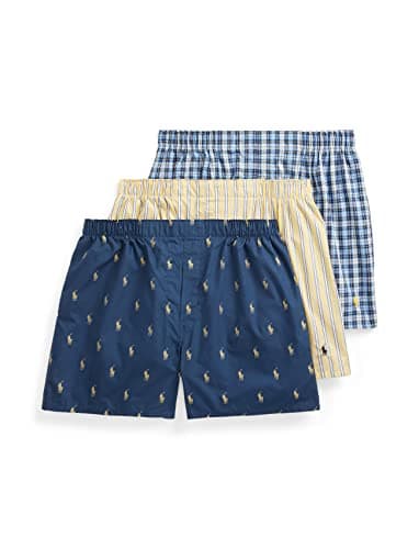Image of Polo Ralph Lauren Classic Fit Woven Cotton Boxers 3-Pack