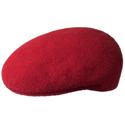 Image of Kangol Bermuda 504 Flat Cap, Red (Scarlet), Small