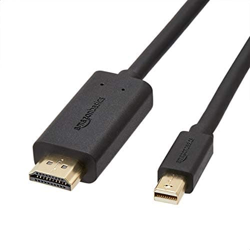 Image of Amazon Basics HDMI to Mini DisplayPort Display Cable, 1080p, Gold-Plated Plugs, 1.83 m, Black