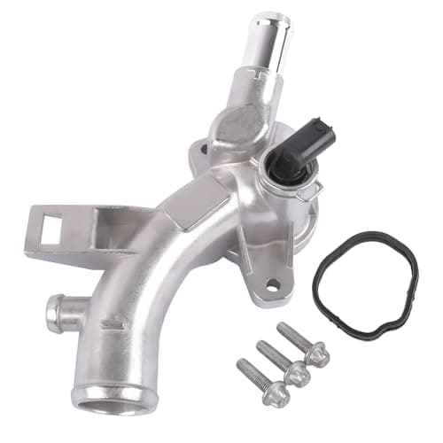 Image of NSGMXT Thermostat Housing, Water Outlet Housing Coolant Flange w/Sensor Aluminium Replacement for Corsa D E Astra J Meriva B Adam A12XEL B12XEL A14XEL B14XEL 25192985 1338022 (Aluminium)