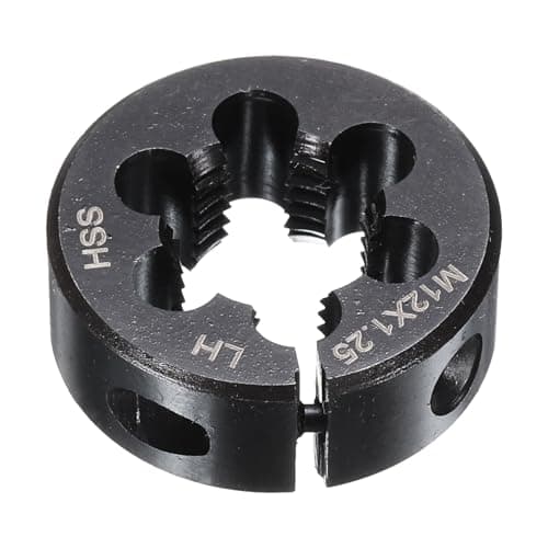 Image of sourcing map Round Threading Die M12 x 1.25 Metric Thread 1" OD Adjustable Left Hand High-Speed Steel (HSS) Round Die Screw Thread Cutting Die for Thread Repair
