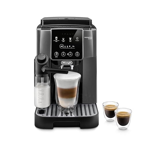 Image of De'Longhi Magnifica Start - Automatic Bean to Cup Coffee Machine, LatteCrema Hot Milk System, 4 One-Touch Recipes, Espresso, Latte Macchiato & Hot Water, Automatic Cleaning, Black (ECAM220.61.GB)