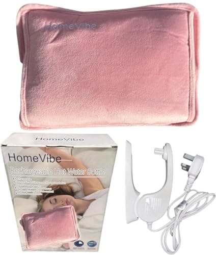 Image of Rechargeable Hot Water Bottle – Pink Electric Cordless Heat Pack for Pain Relief Fast Heating, Long-Lasting Warmth Soft Plush Cover Reusable & Safe