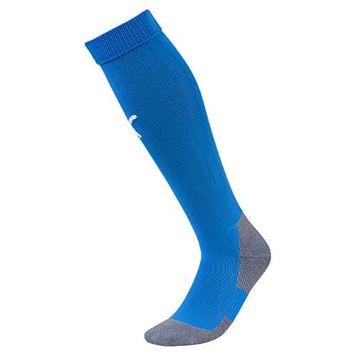 Image of PUMA Men's LIGA Core Football Socks, Electric Blue Lemonade/White, Size 6-8 UK