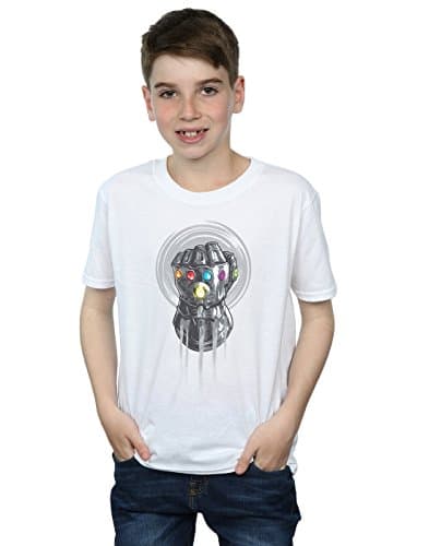Image of Marvel Boys Avengers Infinity War Power Fist T-Shirt White 12-13 years