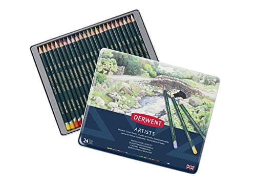 Image of Derwent Artists Colouring Pencils, Drawing & Colouring, Set Of 24, Professional Quality, Ideal For Layering & Blending, 32093