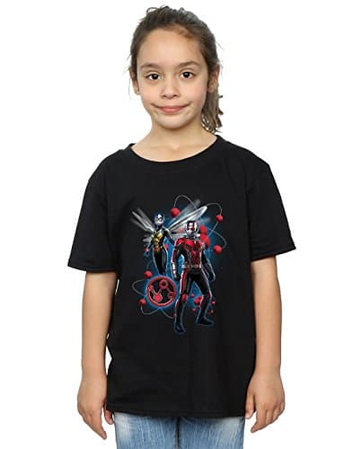 Image of Marvel Girls Ant-Man and The Wasp Particle Pose T-Shirt Black 12-13 Years