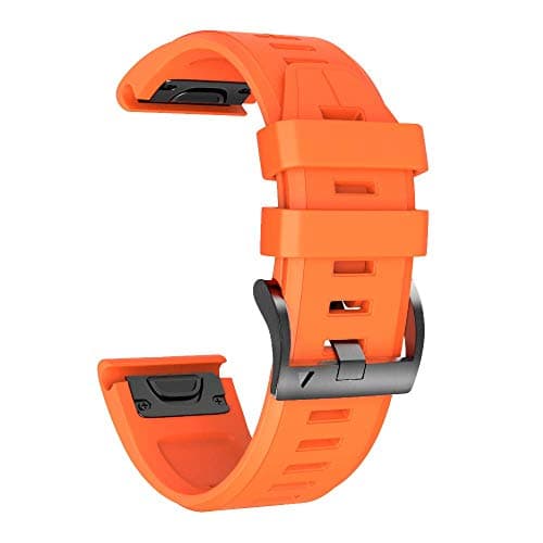 Image of NotoCity for Garmin Fenix 6/6 pro/5/7 strap, Quickfit 22mm Watch Strap for Garmin Fenix 7 Pro/5 Plus, Epix (Gen 2) 47MM, Forerunner 935/945/955/965, Instinct, Approach S60, Quatix 5(Orange)