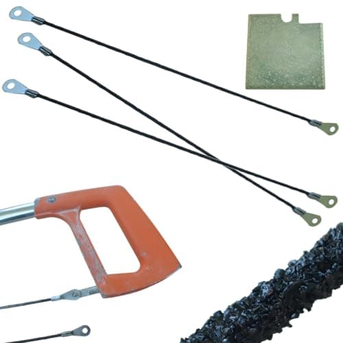 Image of Carbide Rod Saw Blade 300mm x 3 pack 12" Carbide Grit Rod Saw Blade with Eyelets for Hacksaw Frame for Plaster Drywall Cement Board Fibreglass Tile and Cast Iron