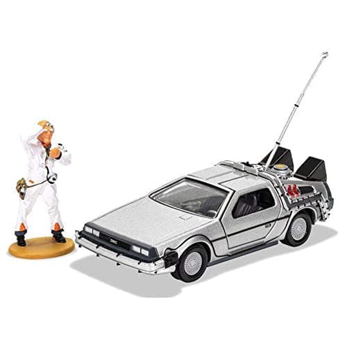 Image of Corgi Diecast Model Cars - CC05503 Back to the Future DeLorean and Doc Brown Figure - Die Cast Toy Car for Men, Women & Kids - Small Toy Vehicle Model for Boys, Gift for Motor Enthusiasts