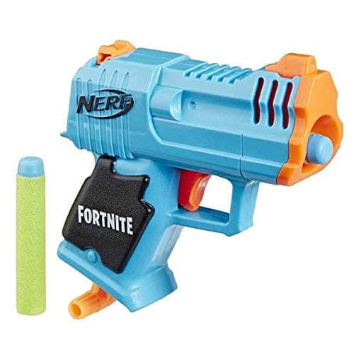 Image of Fortnite Micro HC-R Nerf MicroShots Dart-Firing Toy Blaster and 2 Official Nerf Elite Darts For Kids, Teens, Adults