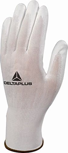 Image of Delta Plus Gloves High Tech Glove Point Polyamide Polyurethane Palm White Size 7