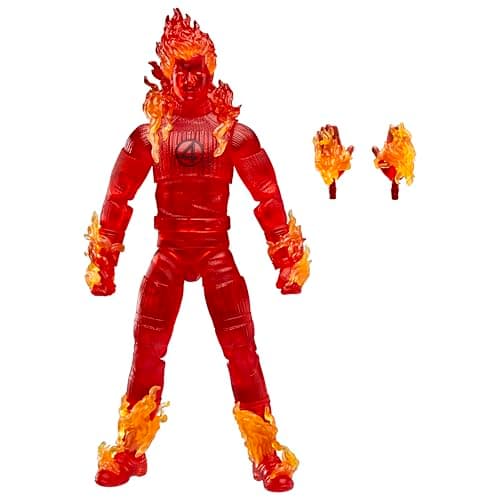 Image of Marvel Legends Series Human Torch Action Figure, Red