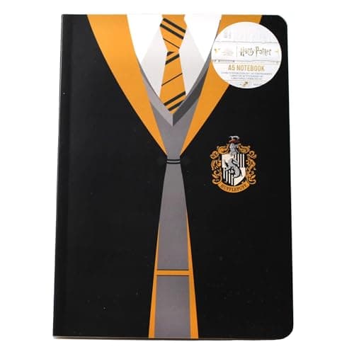 Image of Half Moon Bay Harry Potter A5 Soft Notebook - Hufflepuff Uniform - Journal Notebook A5 Merch - Hufflepuff Merchandise