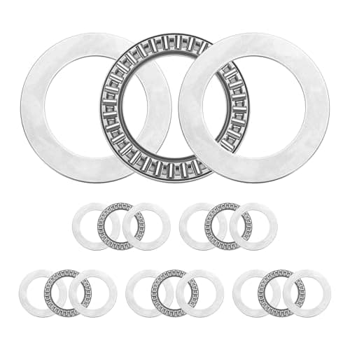 Image of sourcing map 6 Sets AXK4060+2AS Thrust Needle Roller Bearings with Washers, 40x60x3mm Chrome Steel Needles Roller Bearing, P5 (ABEC 5)