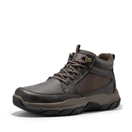 Image of NORTIV 8 Men's Walking Boots Lightweight Breathable Durable Leather Upper Fashion Casual Chukka Ankle Boots Outdoors Hiking & Trekking Footwear,Size 7,Dark Brown,SNHB2411M