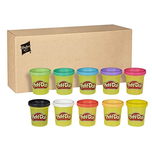 Image of Play-Doh 10-Pack of Non-Toxic Modeling Compound, 2-Ounce Cans, Amazon Exclusive