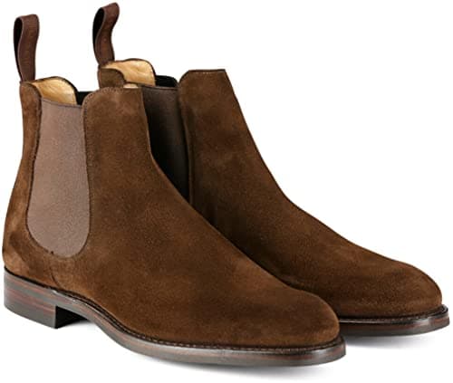 Image of THE CHARLIE “CHELSEA” CHELSEA BOOT IN CINNAMON CALF SUEDE WITH DOUBLE DAINITE SOLE - F Standard width - Size 12