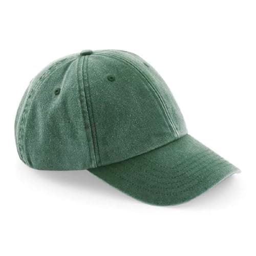 Image of Beechfield® B655 Low Profile Vintage Cap - Bottle Green