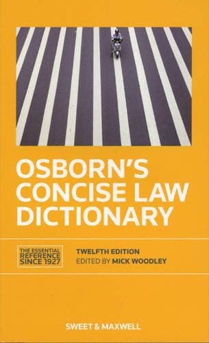 Image of [Osborn's Concise Law Dictionary] [By: Mick Woodley] [February, 2013]