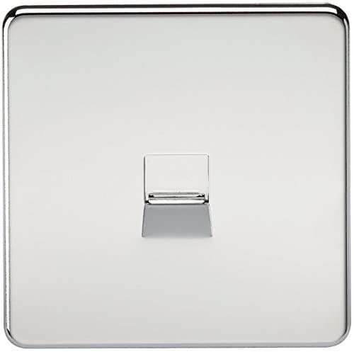 Image of Knightsbridge SF7300PC Screwless Telephone Master Socket, Polished Chrome, Set of 10 Pieces