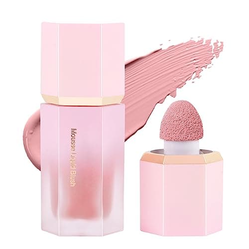 Image of LOPHE Liquid Blush for Cheeks, Soft Cream Liquid Blush Stick With Fine Glitter, Natural-Looking Face Cheek Tint Blush Makeup, Long Lasting Blendable Lightweight Moisturizing Beauty Makeup for Cheeks