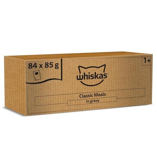 Image of Whiskas 1+ Wet food - Classic - Selection in sauce - meal bags 84 x 85 g