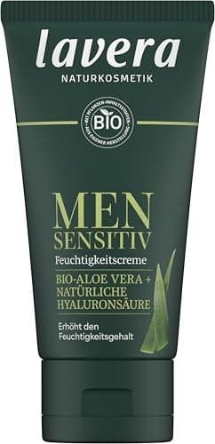 Image of lavera Men sensitive moisturising cream - for sensitive skin - gentle & refreshing - helps with itching - vegan - natural cosmetics - 50 ml
