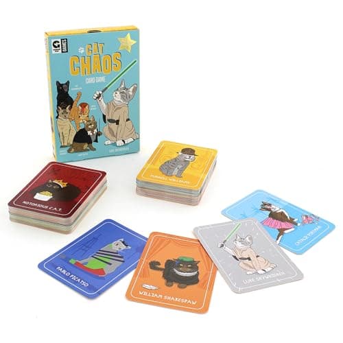Image of Ginger Fox Cat Chaos Card Swapping Game Includes 25 Hilarious Cat Celebrities - Suitable For 2 Or More Players