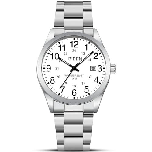 Image of LN LENQIN Mens Watches Stainless Steel Waterproof Date Analog Quartz Watch Wrist Watches for Men