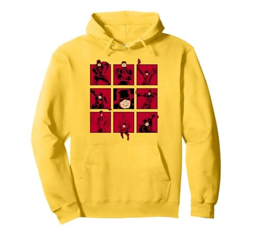 Image of Marvel Daredevil The Faces of The Man With No Fear Pullover Hoodie