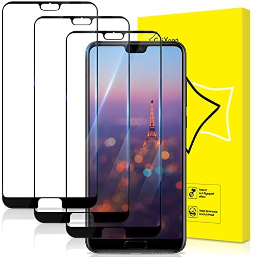 Image of GiiYoon-3 PACK Screen Protector for Huawei P20 Pro Tempered Glass [HD Full Coverage] [Easy Installation] [Round Edge] [Scratch Resistant] [9H Hardness] Protective Film