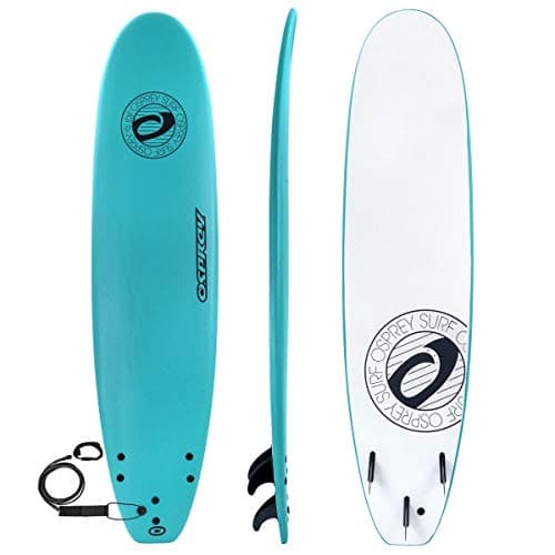 Image of Osprey 8ft 2in Foam Surfboard, Beginners and Intermediate Foamie, Lightweight & Durable with Bold Design for Adults and Kids