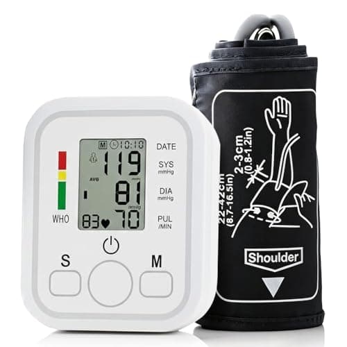 Image of Blood Pressure Monitors, Blood Pressure Machines for Home Use, Cuff 22-32 cm, LCD Display, Upper Arm Blood Pressure Monitor, Heart Rate Hypertension Monitor, Heart Rate Machines