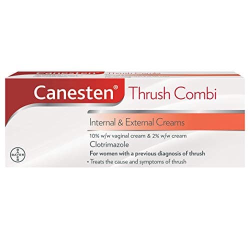 Image of Canesten Thrush Combi Internal & External Creams for Thrush Treatment | Clotrimazole | Two-Step Complete Relief Thrush Treatment