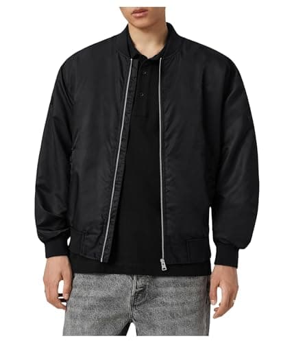 Image of AllSaints Men's Future Bomber Jacket, Black, XS