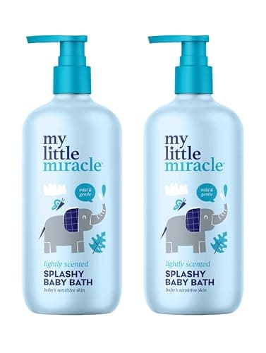 Image of My Little Miracle Splashy Baby Bath, Gentle Daily Care Formula, Ideal for Sensitive Skin, Baby Bubble Bath 500ml 2-Pack