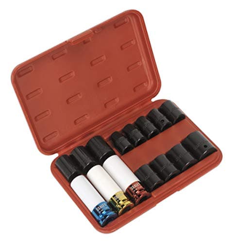 Image of Sealey Ak5615M Impact Socket and Wheel Nut Remover Set 15Pc 1/2Sq Drive