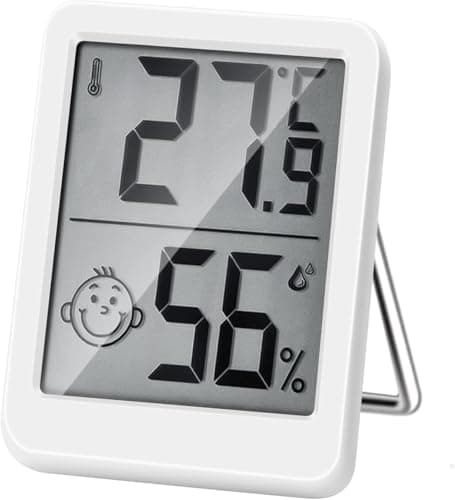 Image of MOXYOY Digital Room Thermometer, Indoor Hygrometer With LCD Display, Temperature and Humidity Meter Humidity Monitor for Home, Office, Bedroom & Greenhouse