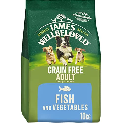 Image of James Wellbeloved Grain Free Adult Fish and Vegetables 10 kg Bag, Hypoallergenic Dry Dog Food