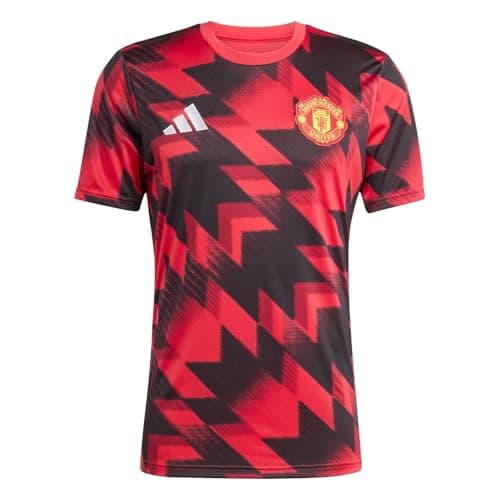 Image of adidas Mens Manchester United Pre Match Shirt 2025 2026 Red S
