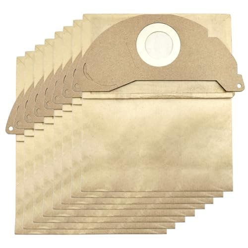 Image of KENSHIRE WD2 Paper filter dustbags compatible for Karcher WD2 dust bags MV2 Wet & Dry vacuums WD 2 WD A2000 A2004 A2054 for part# 6.904-322.0