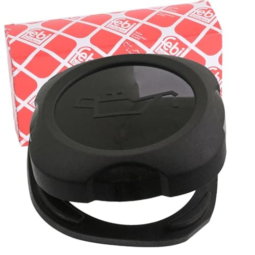 Image of febi bilstein 46214 Oil Filler Cap with seal ring, pack of one , black