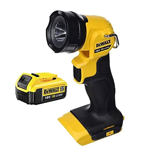 Image of DeWalt DCL040N 18V XR LED Pivot Light Body with 4.0Ah DCB182 Battery